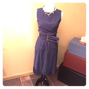Nicole Miller Navy Silk Dress sz 0 XS (petite)